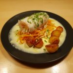 Thunfisch mit Karfiolrisotto und Pak Choi